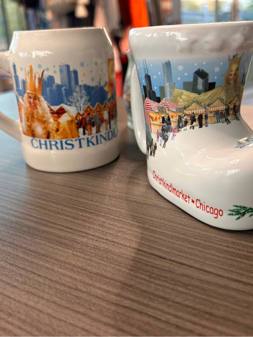 Vintage Christkindlmarket Chicago 2012 Boot Mug & 2016 Stein Mug Lot of 2